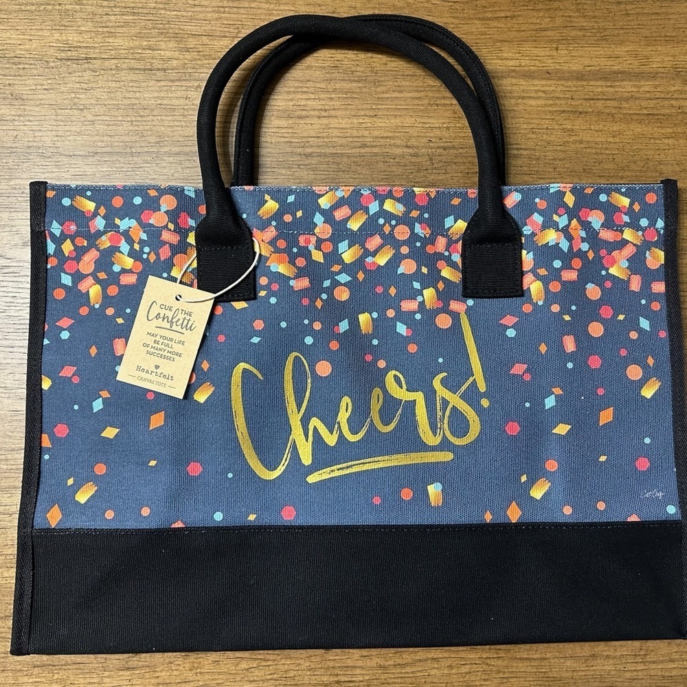 Colorful Confetti Cheers Tote Bag - Picture 1 of 1